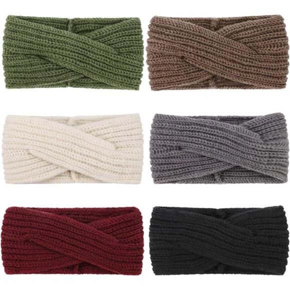 Winter Knit Chunky Headbands for Women Crochet Turban Knitted Ear - Picture 7 of 8